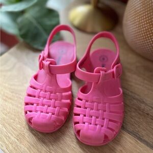 Cat & Jack Hot Pink Jelly Sandals with Buckle Strap